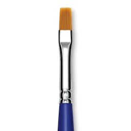 Blick Scholastic Golden Taklon Brush - Bright, Long Handle, Size 8 close up