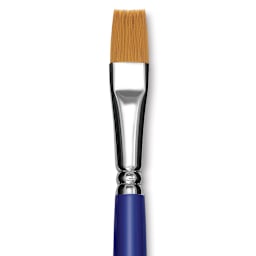 Blick Scholastic Golden Taklon Brush - Bright, Long Handle, Size 12 close up
