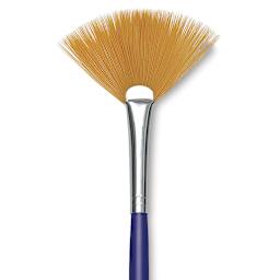 Blick Scholastic Golden Taklon Brush - Fan, Long Handle, Size 6 close up