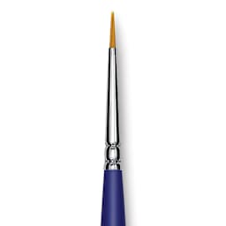 Blick Scholastic Golden Taklon Brush - Round, Long Handle, Size 0 close up
