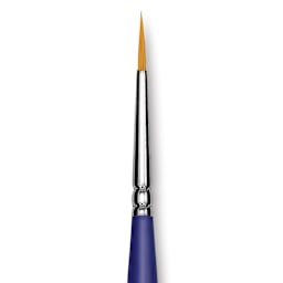 Blick Scholastic Golden Taklon Brush - Round, Long Handle, Size 2 close up