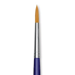 Blick Scholastic Golden Taklon Brush - Round, Long Handle, Size 6 close up