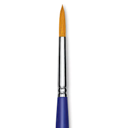 Blick Scholastic Golden Taklon Brush - Round, Long Handle, Size 8 close up