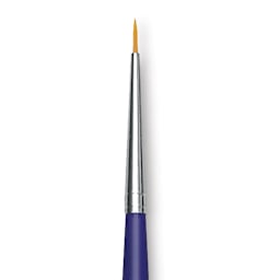 Blick Scholastic Golden Taklon Brush - Round, Long Handle, 3/0 close up