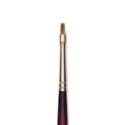 Princeton Synthetic Sable Brush - Bright, Long Handle, Size 1 close up