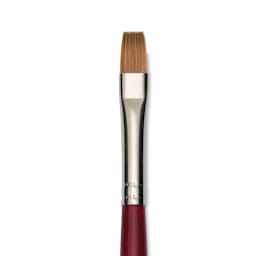 Princeton Synthetic Sable Brush - Bright, Long Handle, Size 10 close up