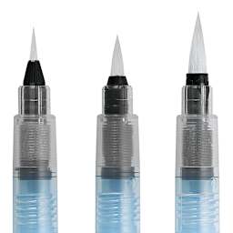 Pentel Aquash Water Brush - Set of 3, view of brush tips