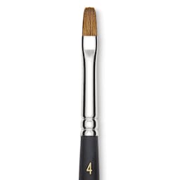 Blick Masterstroke Finest Red Sable Brush - Bright, Size 4, Short Handle close-up
