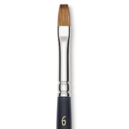 Blick Masterstroke Finest Red Sable Brush - Bright, Size 6, Short Handle close-up