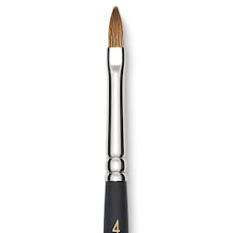 Blick Masterstroke Finest Red Sable Brush - Filbert, Size 4, Short Handle close-up