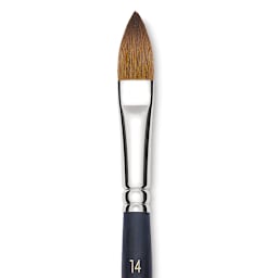Blick Masterstroke Finest Red Sable Brush - Filbert, Size 14, Short Handle close-up