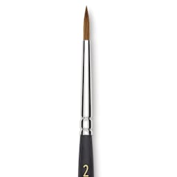 Blick Masterstroke Finest Red Sable Brush - Round, Size 2, Short Handle close-up