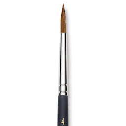 Blick Masterstroke Finest Red Sable Brush - Round, Size 4, Short Handle close-up