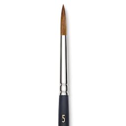 Blick Masterstroke Finest Red Sable Brush - Round, Size 5, Short Handle close-up