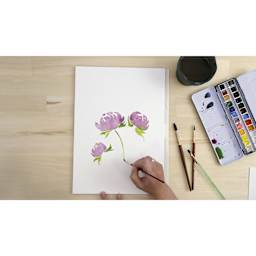 Princeton Neptune Series 4750 Synthetic Squirrel Brushes- *Blick Exclusive* Set of 4, flower artwork