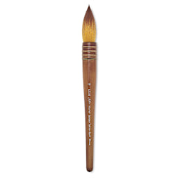 Quill Series Golden Taklon Brushes - Single brush shown upright