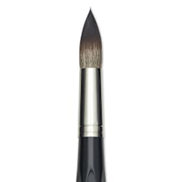 Da Vinci Casaneo Synthetic Squirrel Watercolor Brush - Round, Size 40, Short Handle, close-up