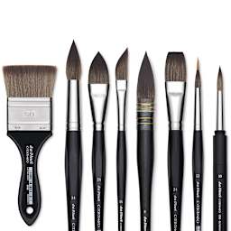 Da Vinci Casaneo Synthetic Squirrel Watercolor Brushes - Assorted styles shown upright
