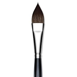 Da Vinci Casaneo Synthetic Squirrel Watercolor Brush - Pointed Oval Wash, Size 16, Short Handle, Synthetic, close up
