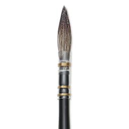 Da Vinci Casaneo Synthetic Squirrel Watercolor Brush -  Quill Round Wash, Size 2/0, Short Handle, Synthetic, close-up