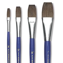 Blick Scholastic Ox Hair Brush Set - One-Stroke, Short Handle, Set of 4