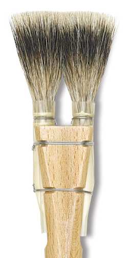 Luco Double Badger Square Brushes