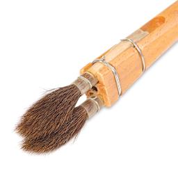 Da Vinci Double Squirrel Brush - Pointed Round, Size 1 front view of bristles