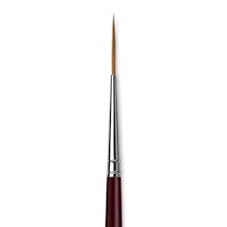 Da Vinci Kolinsky Red Sable Brush - Medium Pointed Liner, Long Handle, Size 1 close up