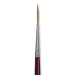 Da Vinci Kolinsky Red Sable Brush - Medium Pointed Liner, Long Handle, Size 2 close up