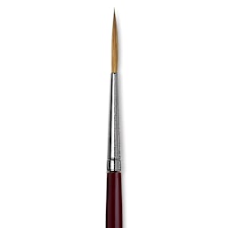 Da Vinci Kolinsky Red Sable Brush - Medium Pointed Liner, Long Handle, Size 4 close up