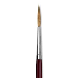 Da Vinci Kolinsky Red Sable Brush - Medium Pointed Liner, Long Handle, Size 8 close up