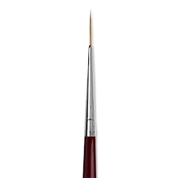 Da Vinci Kolinsky Red Sable Brush - Medium Pointed Liner, Long Handle, 5/0 close up