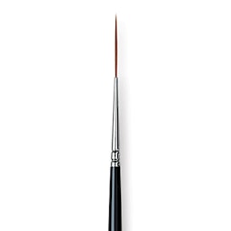 Da Vinci Kolinsky Red Sable Brush - Extra Long Pointed Liner, Long Handle, 10/0 close up