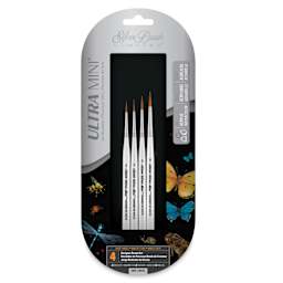 Silver Brush Ultra-Mini Brush Set - Ultimate Round Brushes, Set of 4 front of package