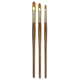 Blick Studio Decorative Brush Set - Filbert, Short Handle, Set of 3