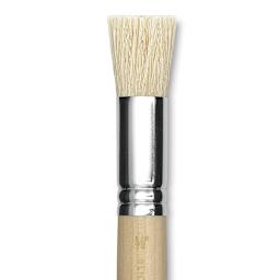 Blick Scholastic White Bristle Brush - Stencil Brush, 5/8" close up