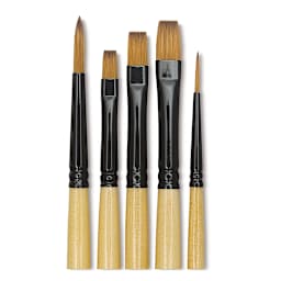 Dynasty Black Gold Decor Set - Basic Watercolor Brushes, Set of 5