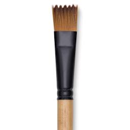 Dynasty Black Gold Brush - Wave, Short Handle, Size 18 close up