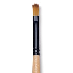 Dynasty Black Gold Brush - Wave Filbert, Short Handle, Size 4 close up
