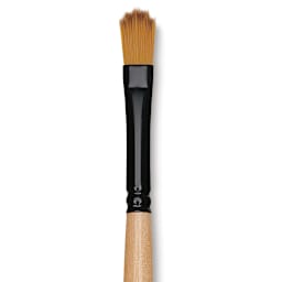 Dynasty Black Gold Brush - Wave Filbert, Short Handle, Size 8 close up