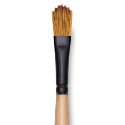 Dynasty Black Gold Brush - Wave Filbert, Short Handle, Size 12 close up