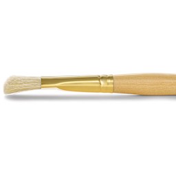 Raphaël D'Artigny Interlocked White Bristle Brush - D-Brush, Long Handle, Size 16 side view