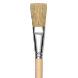Dynasty Encaustic Brush - Flat, Size 1, close-up