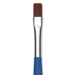 Da Vinci Forte Basic Synthetic Brush - Flat, Short Handle, Size 8, close-up
