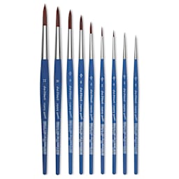 Da Vinci Forte Basic Synthetic Round Brushes of various sizes laid out