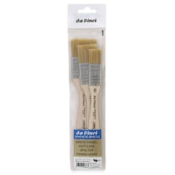 Da Vinci Synthetic Bristle Mottler Brushes - 5014 Mottler, Set of 3, inside of the packaging