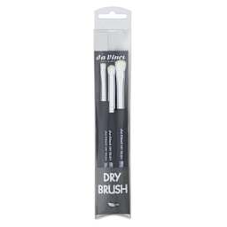 Da Vinci Synthetic Dry Brushes - Set of 3, inside of the packaging