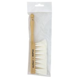 Da Vinci White Synthetic Dusting Brush - Long Handle, 12 mm x 60 mm, inside of the packaging