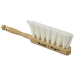 Da Vinci White Synthetic Dusting Brush - Long Handle, 12 mm x 60 mm, facing up