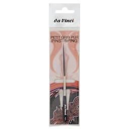 Da Vinci Petit Gris Pur Blue Squirrel Brush - 707 Striper Pointed, Size 8, inside of the packaging